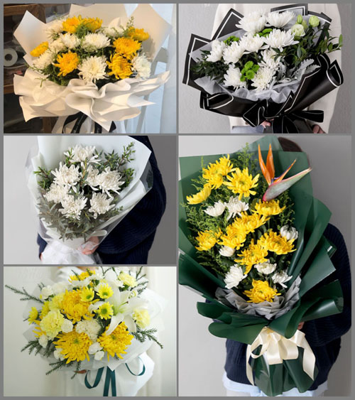 四川成都郫都区花园镇隆福村白事花束代送
